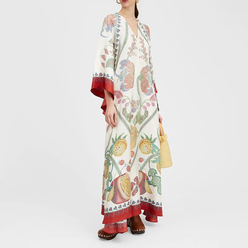 Elegant Stand Collar Printed Dress – High Waist Long Sleeve Casual Party Wear | فستان نسائي أنيق بطبعة وياقة عالية – خصر مرتفع وأكمام طويلة لإطلالة كاجوال أو حفلات