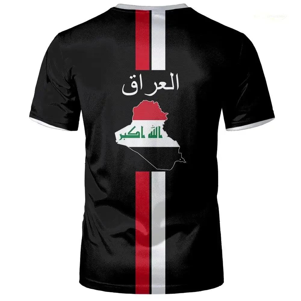 Iraq Style Print Jersey 3D Printed Quick Dry Breathable T Shirt Family Style for Kids Adults Outdoor Training Sports Fitness