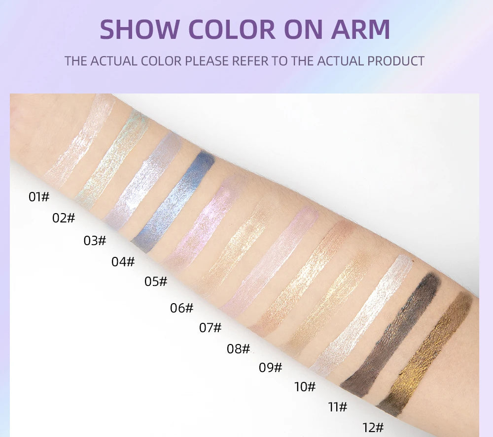 Diamond Shimmer Waterproof Liquid Glitter Eyeliner Eyeshadow Shiny Metallic Eyeliner Pen Eye Beauty Party Makeup Eye Shadow