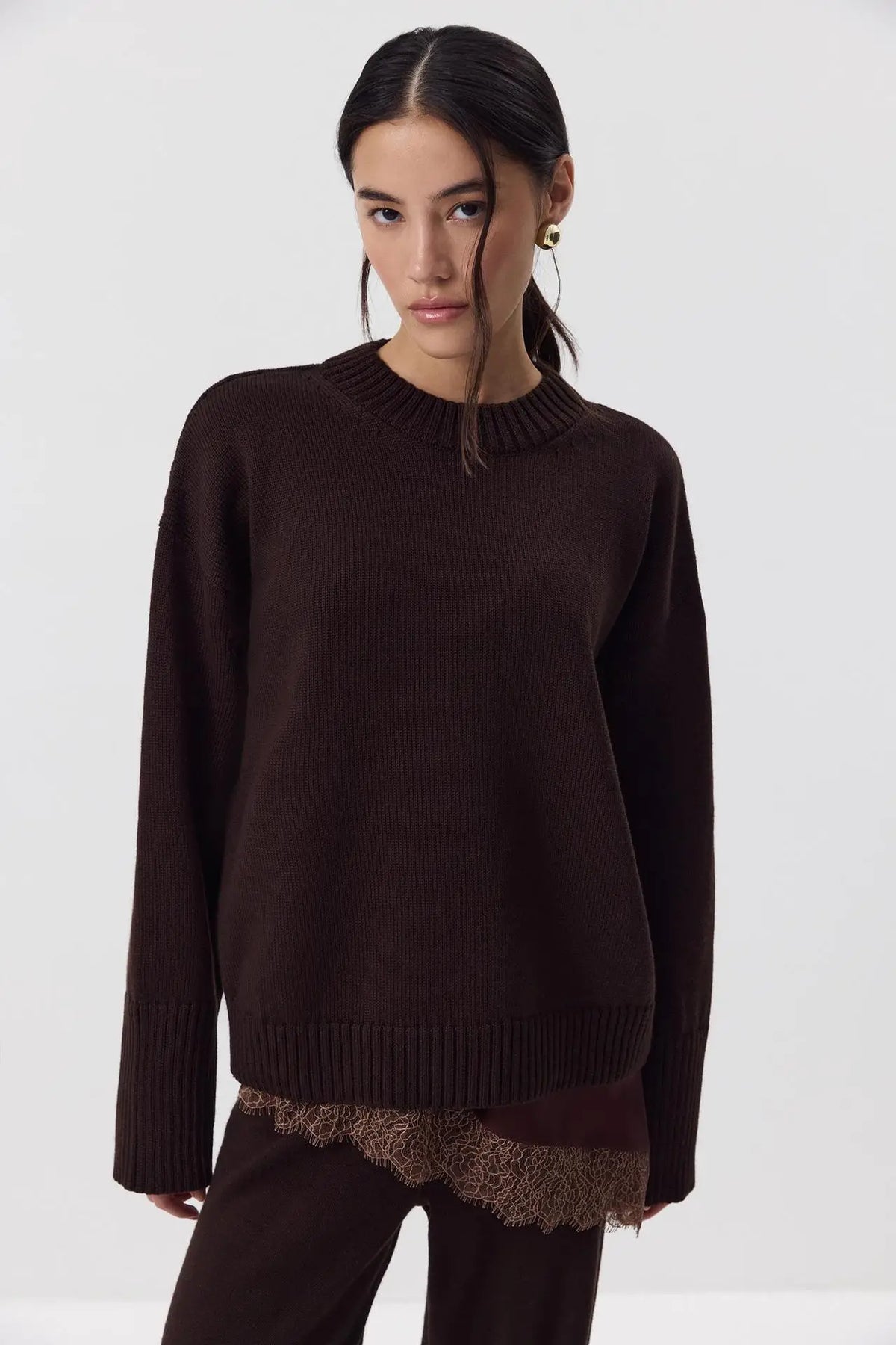 Women's Casual Solid Cotton Pullovers O-Neck Long Sleeve Warm Loose Knitted Top Female Autumn Winter Basic Soft Sweater