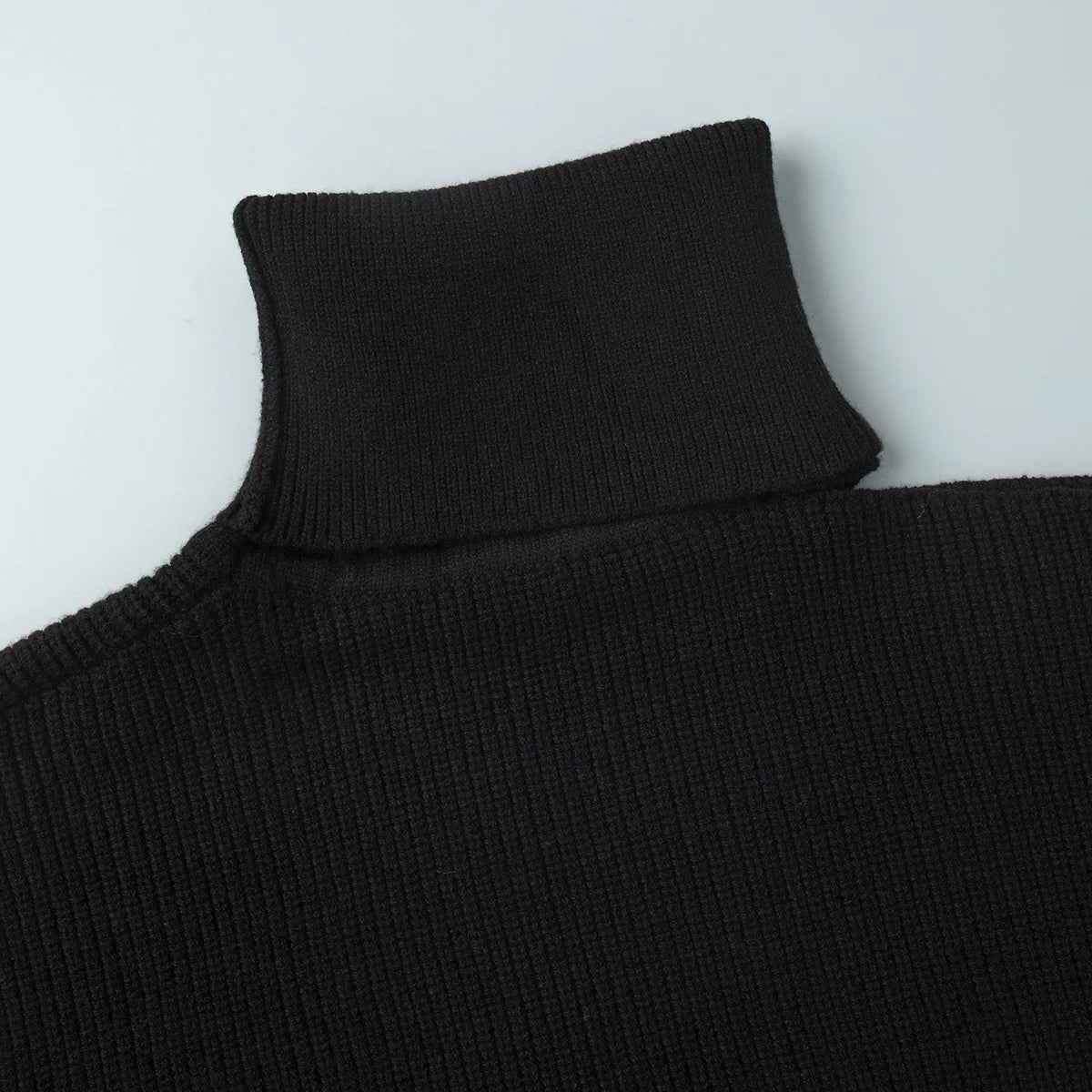 Women New Turtleneck Cutout Shoulder Pullover Long Sleeve Ribbed Knit Trendy Loose Fit Sweater Autumn Winter Fashion Streetwear