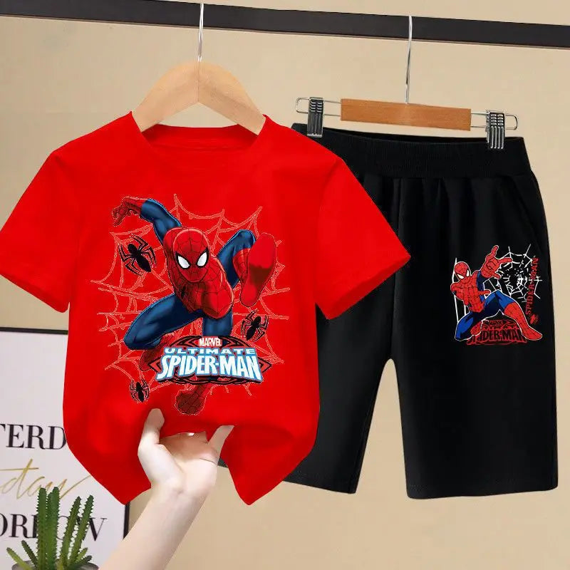 Disney Children's T-shirts Set  Aoger Spiderman Boys Summer Trend Baby