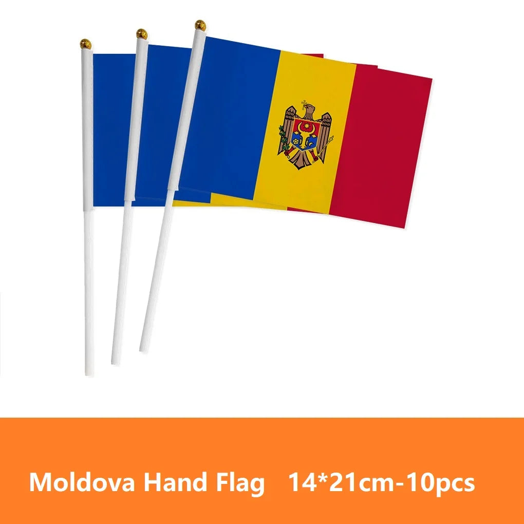 European Country Hand Waving Flags - أعلام أوروبية يدوية للتشجيع والاحتفالات