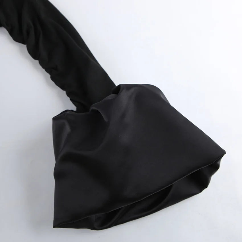 BKLD New 2026 Spring Elegant Black Dress Sexy Backless Slim Fit Long Sleeve Off The Shoulder Dress Party Clothes For Women