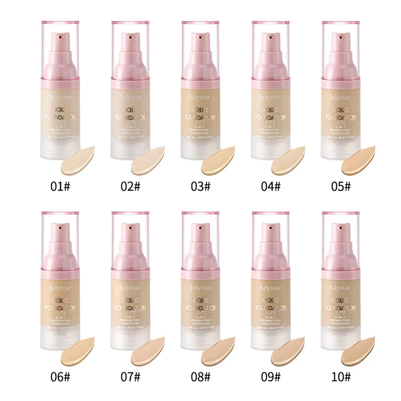 High Coverage Liquid Foundation Tint Oil Control Face Brighten Natural Concealer Waterproof BB Cream Makeup Korean Base Cosmetic