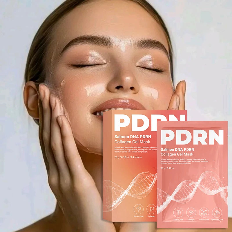 Salmon Dna PDRN Facial Mask Collagen Hydrating Moisturizing Hydrogel Mask Radiant Gentle Soothing Repair Daily Skincare