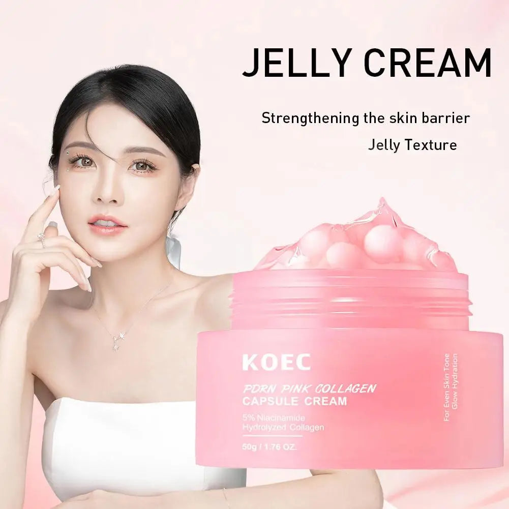 PINK COLLAGEN CAPSULE CREAM 5% Niacinamide Hydrolyzed Collagen