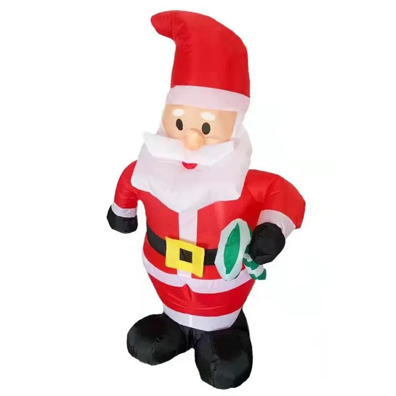 1pc Christmas Decoration Inflatable Toy Gift Snowman Penguin Built-in LED Lights Indoor Outdoor New Year Party DIY Garden Decor
