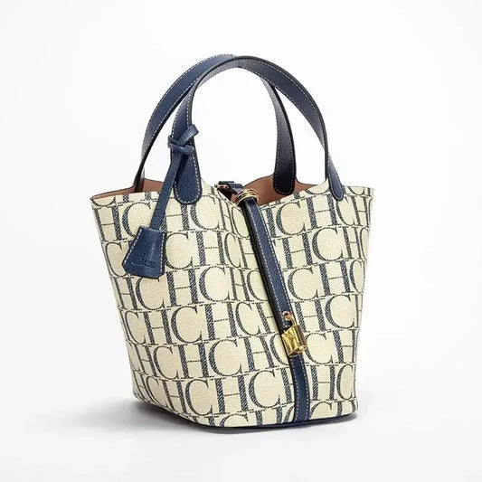 CH Large Capacity Commuter Travel Crossbody Bag Luxury Brand Women's Shoulder Bag PVC Jacquard Texture Fashion Women's Tote Bag