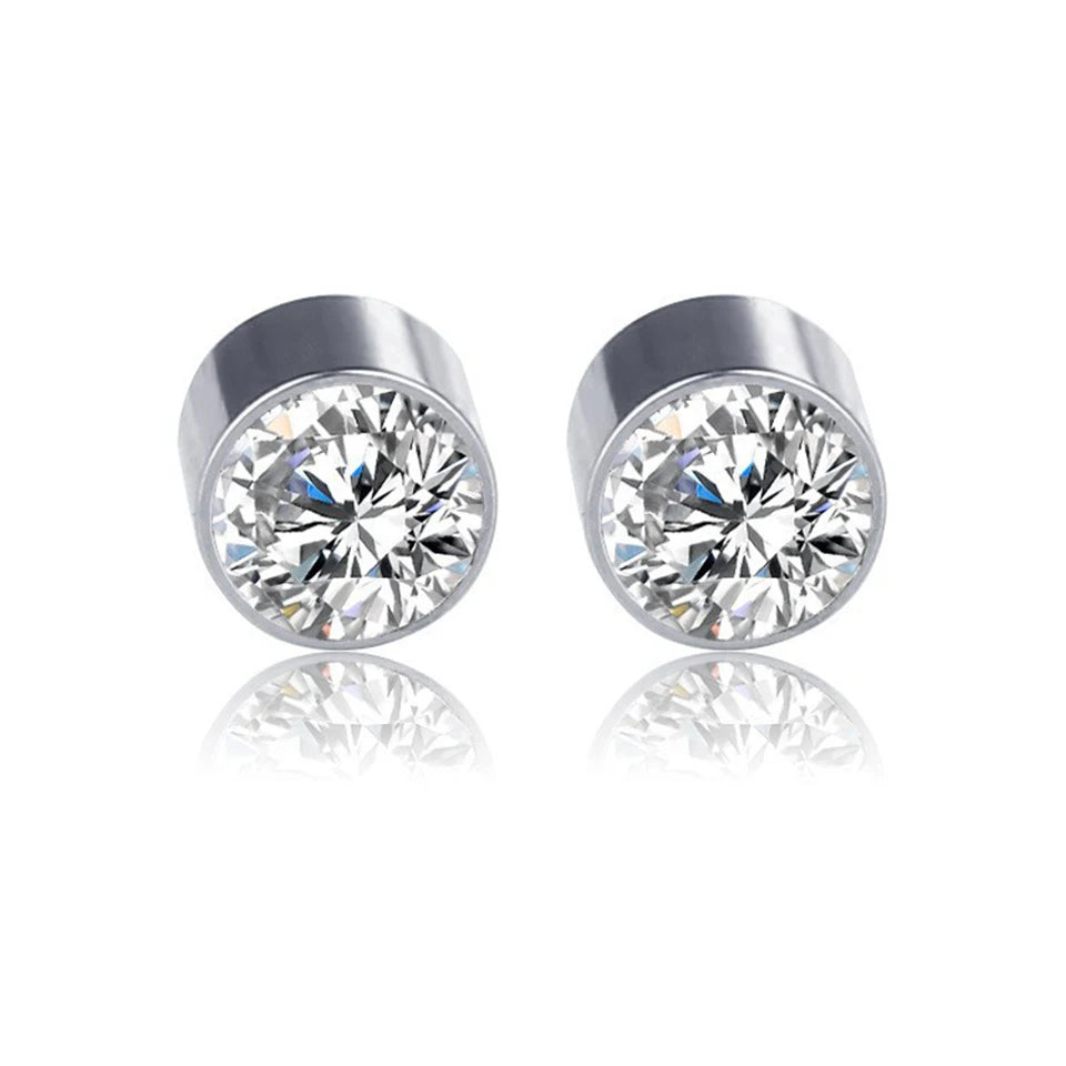 ZAKOL 1/8pcs Magnetic Faux Nose Studs Personalized Punk Style Fashion No Piercing Magnetic Ear Clip Unisex Jewelry