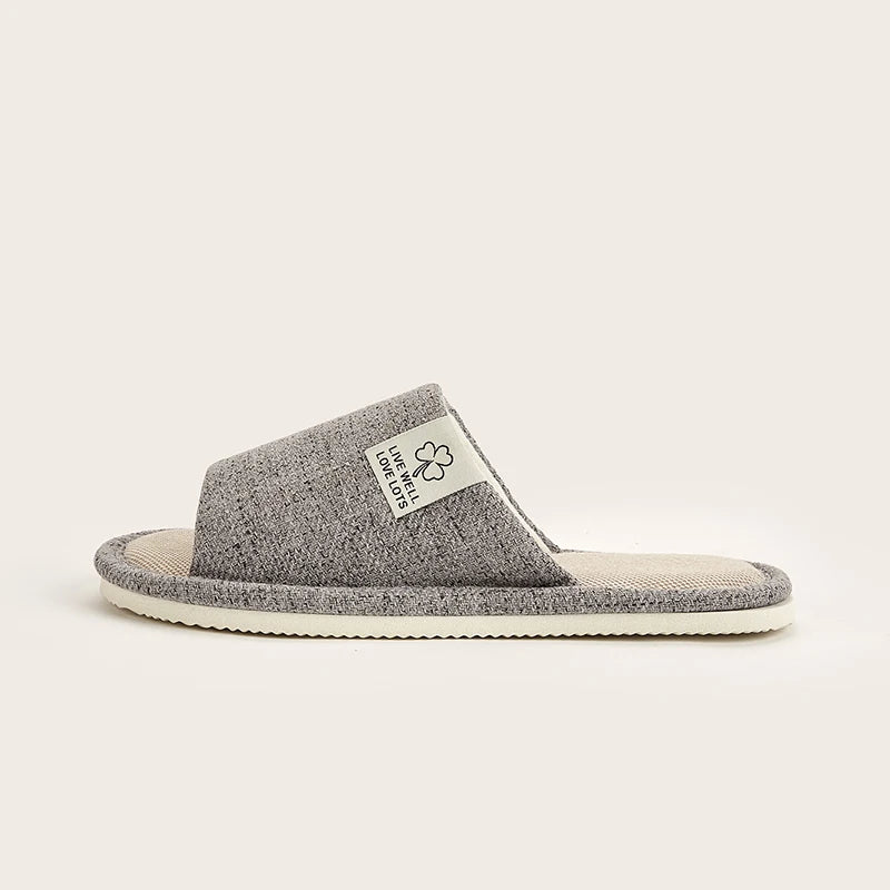 Men’s Indoor Hemp Cotton Slippers – EVA Sole Comfort Shoes (K293-A)