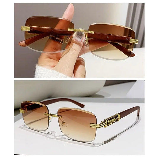 KLASSNUM Women’s Retro Rectangle Sunglasses – UV400 Fashion Shades (7 Colors)