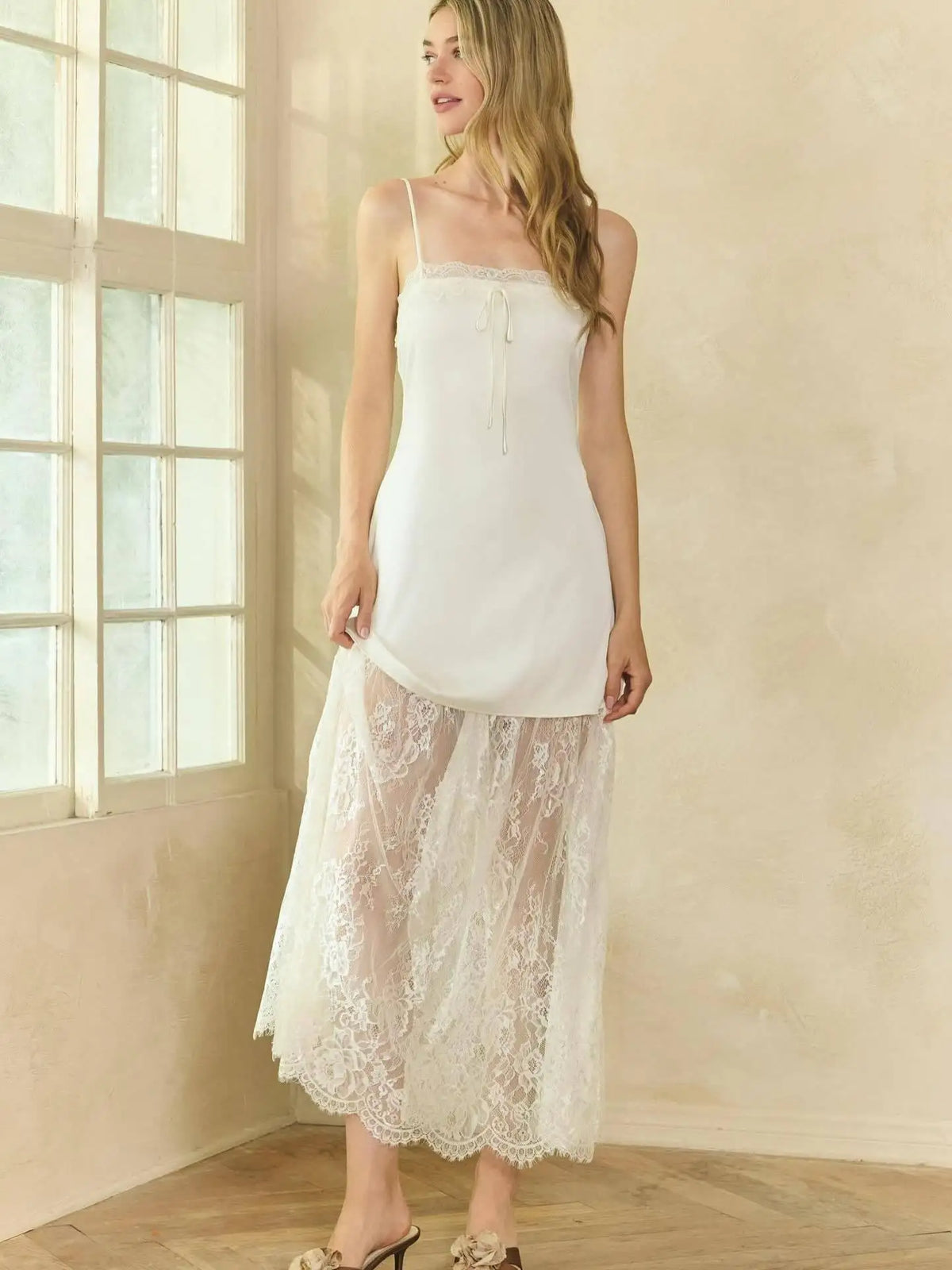 Women Sexy See Through Lace Satin Dresses Elegant Female Slip Mesh Slim Sleeveless Dress 2026 Summer Beach Party Cocktail Dress