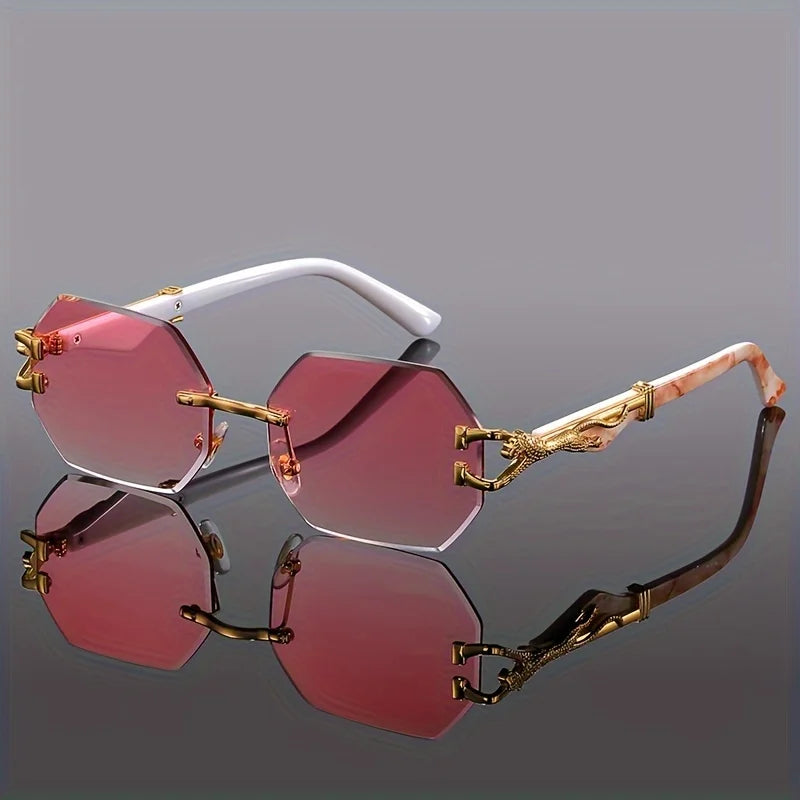 Women’s Geometric Leopard Print Sport Glasses – Lightweight & Durable Frame