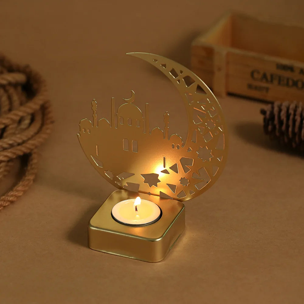 2026 Ramadan Moon & Castle Candle Holder – Islamic Home Decor
