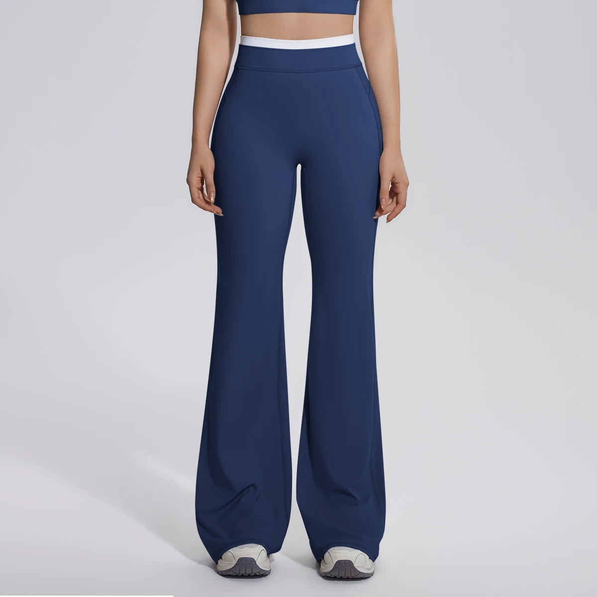 Rooftrellen Summer Woman Loose Breathable Yoga Wide Leg Pants Gym Running Quick Drying Yoga Pants High Stretch Bell-bottoms