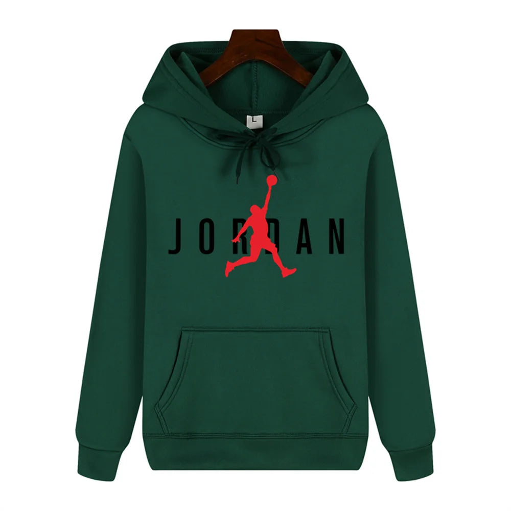 Play basketball Creative print Autumn and winter comfortable soft plus fleece men's high quality casual warm street hoodie