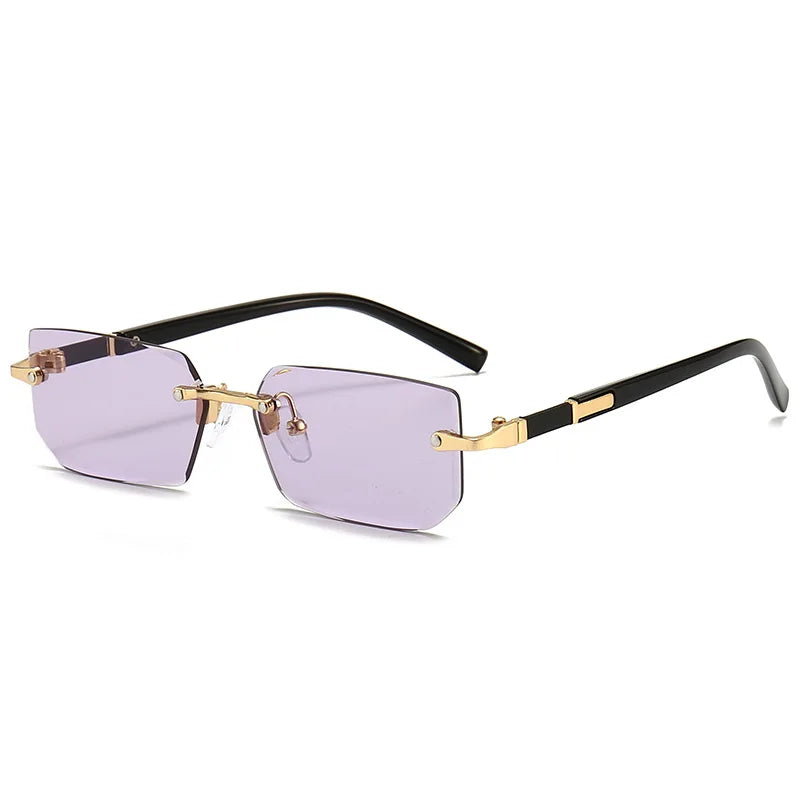 Rimless Rectangle Fashion Sunglasses نظارات شمسية مستطيلة بدون إطار
