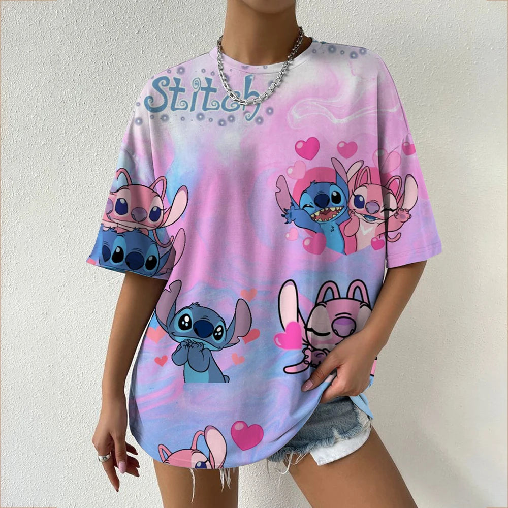 Stitch Oversized Cartoon T-Shirt – Casual Street Style