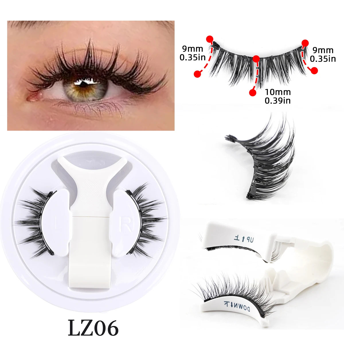 Reusable Magnetic Eyelash 1 Pair Magnetic False Eyelashes Natural Long Mink Lashes Extension Makeup Set Faux Cils Tweezers Hot
