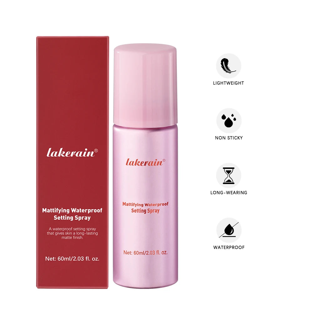 Long-Lasting Setting Spray Glossy Matte Base Makeup Oil Control Waterproof Moisturizing Make-up Fixer Spray for All Skin Style
