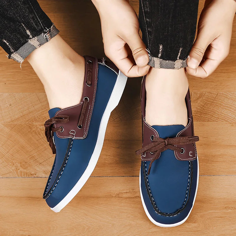 Men’s Doudou Casual Driving Shoes – Retro Large-Size Comfort Style