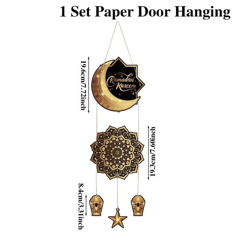 Ramadan Moon & Stars Door Hanging Decor