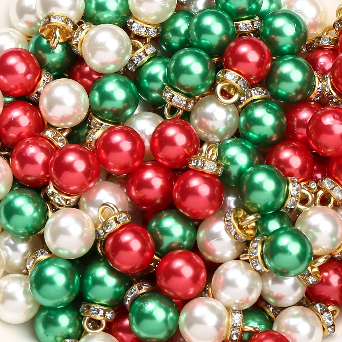1/100pcs Imitation Pearl Pendants, Xmas Gift Accessotion Loose Beads, Craft Supplies for DIY Jewelry, Charms, and Decorations