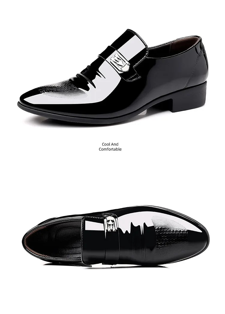Brand New Leather Shoes Men Casual Business Shoes Office Work Shoes Men Party Wedding Oxford Pointed Toe Loafers