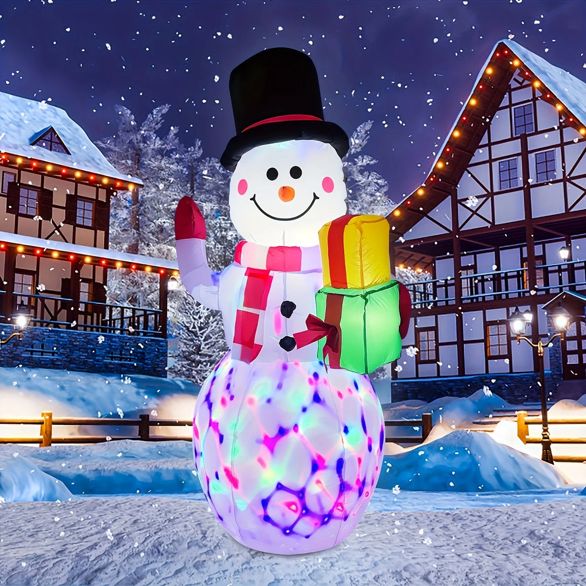5.2FT Christmas Inflatable Snowman,Outdoor Christmas Yard Decoration,Holiday Party Lawn/Garden/Patio/Indoor ,Christmas Decor