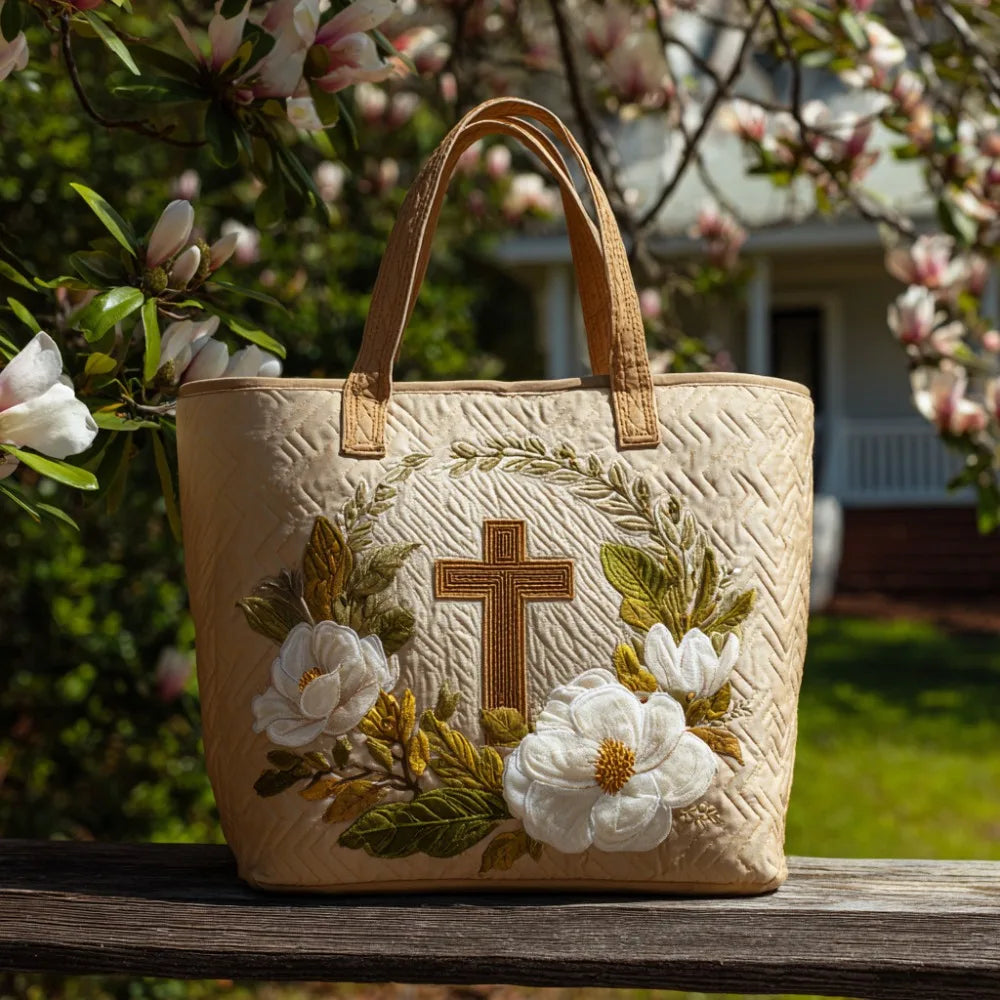 New Cat Pattern Quilted Tote Bag Large Capacity Soft Shoulder Tote Bag 3D Durable Shoulder Bag