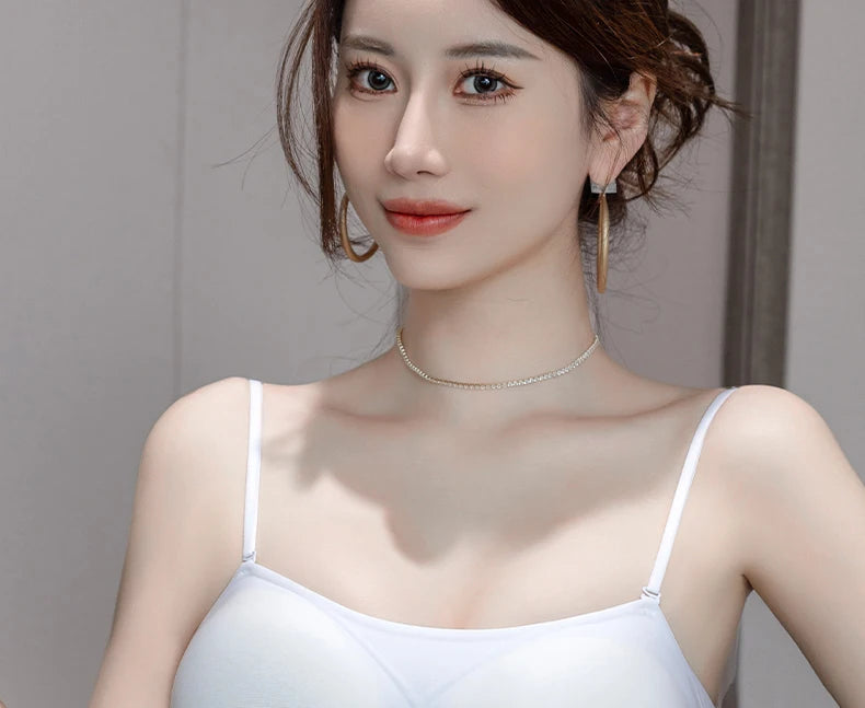 MOYISU Backless Halter Bra with Pads Cross Straps for Small Boobs, Volumizing Push Up Bralette, Strapless Plunge Dress Underwear