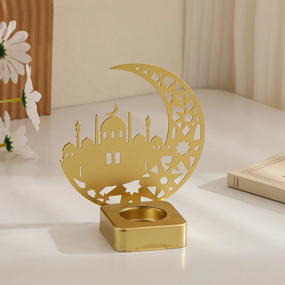 2026 Ramadan Moon & Castle Candle Holder – Islamic Home Decor