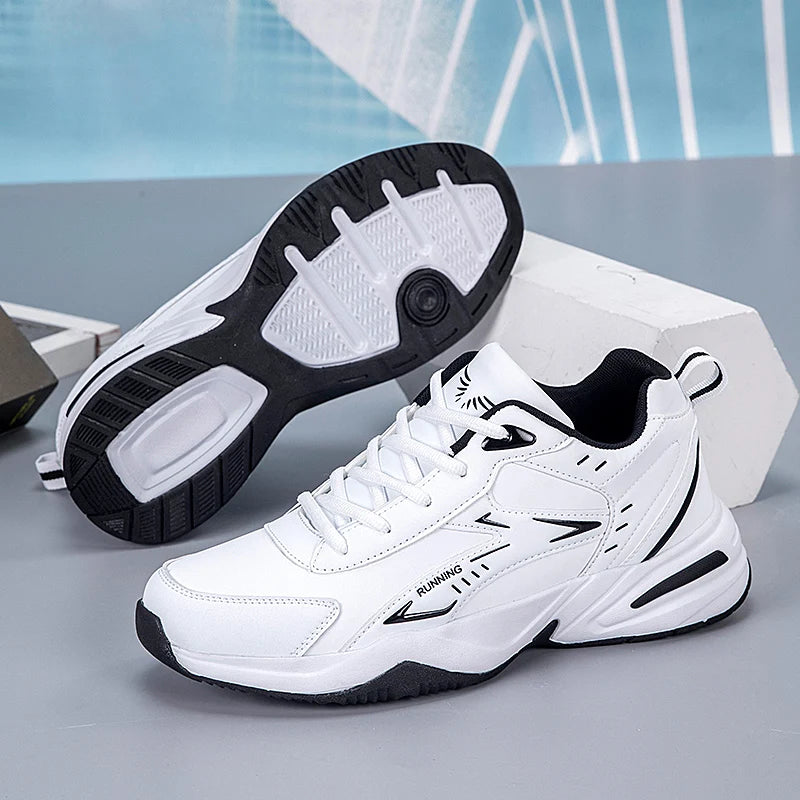 Men’s Casual Shoes B812 – Breathable PU Leather Lace-Up with EVA Sole