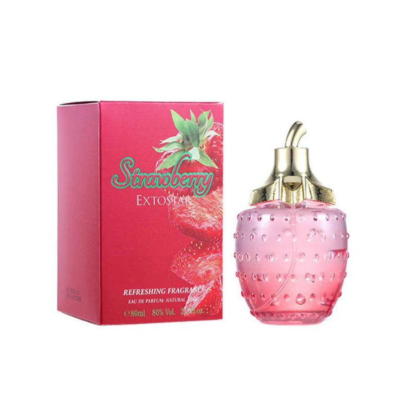 Popular Russian Women's Dating Perfumes Cute Strawberry Design Oriental Notes, Rose And Jasmine, Fresh Charming Fragrance Spray