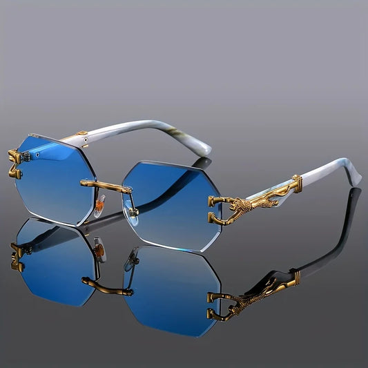 Women’s Geometric Leopard Print Sport Glasses – Lightweight & Durable Frame