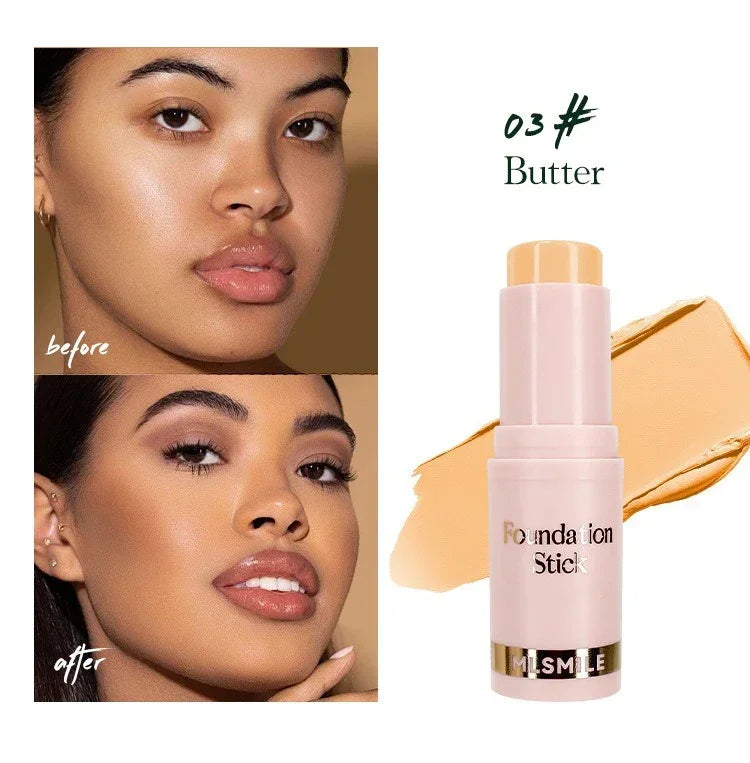 Face Makeup Stick Foundation Cream 6 Color Moisturizing Full Coverage Dark Skin Tone Natural Matte Concealer Professional Makeup