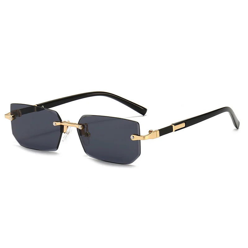 Rimless Rectangle Fashion Sunglasses نظارات شمسية مستطيلة بدون إطار