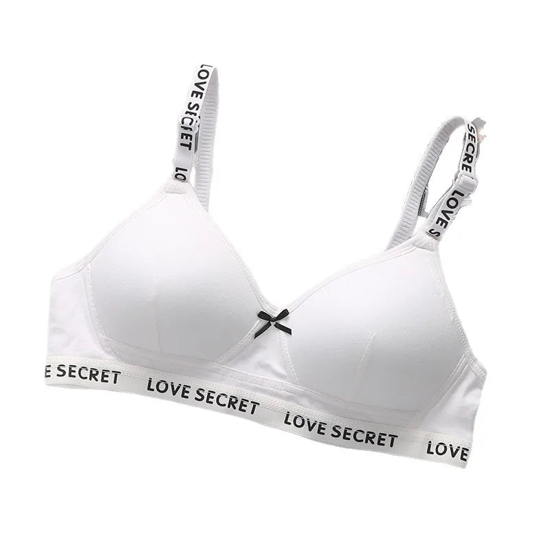 High Intensity Sports Bra Women's Running Gathered Shock Absorption Backless Letter Design Wireless Comfortable Underwear