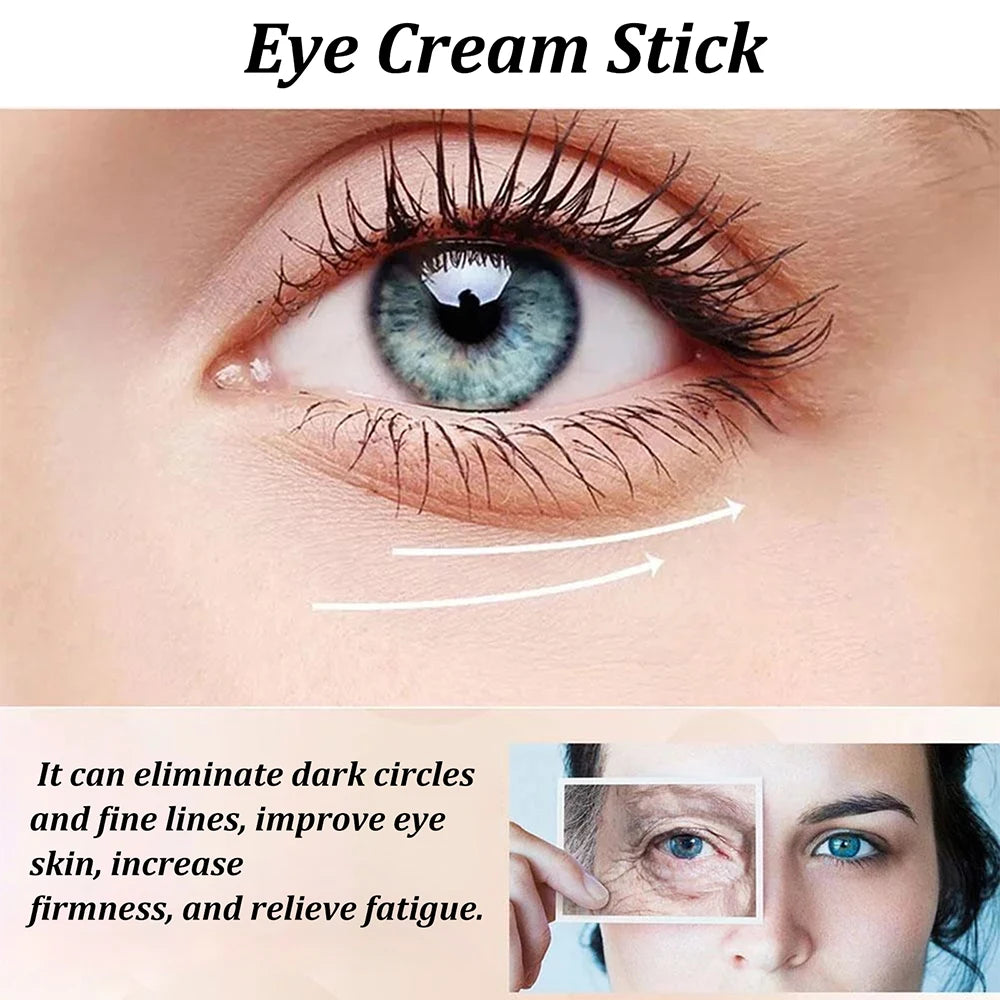 Snail Peptide Eye Cream Stick Reduce Dark Circles Eye Bags Firming Eye Brightener Anti Aging Nourishing Moisturize Eye Cream