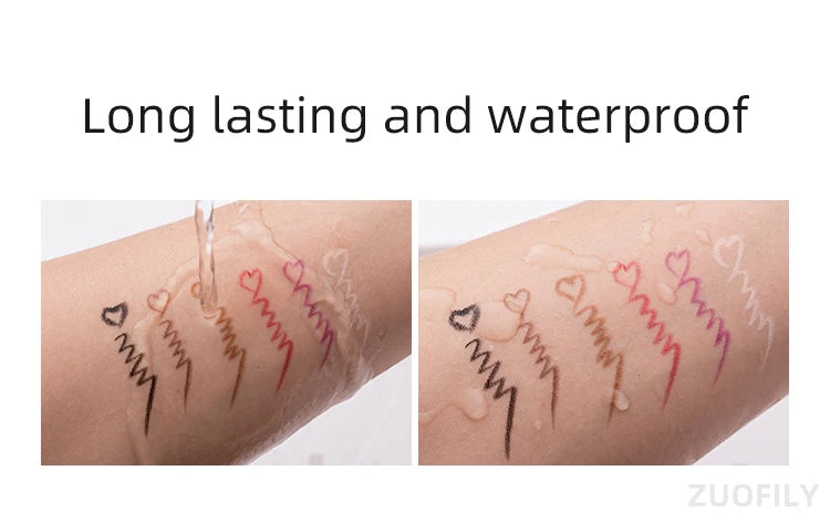 1pc Waterproof Eyeliner Gel Pencil Matte Silkworm Eyeliner Pen Brown Lasting Not Blooming Quick Drying Eye Liner Gel Pen Makeup