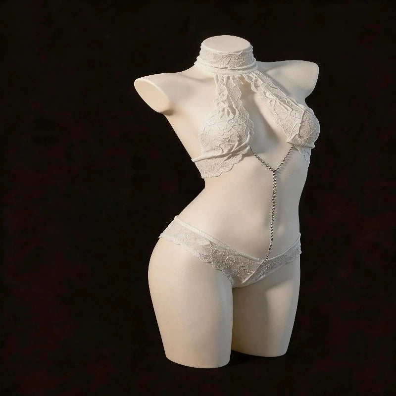 Sensual Maid Role Play Lingerie Set Lace Teddy Bodysuit One Piece with Charming Atmosphere Exciting & Fun Costume MOYISU  32-38