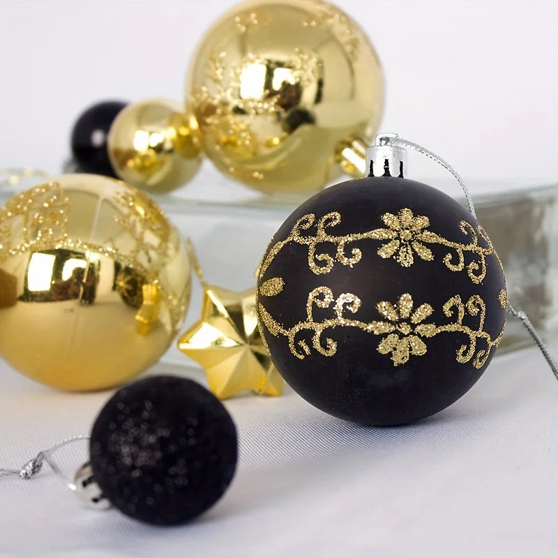 44pcs, Red, Green and White Christmas Ball Decoration Set, Suitable for Home Indoor Holiday Party Decoration,Holiday Party Decor