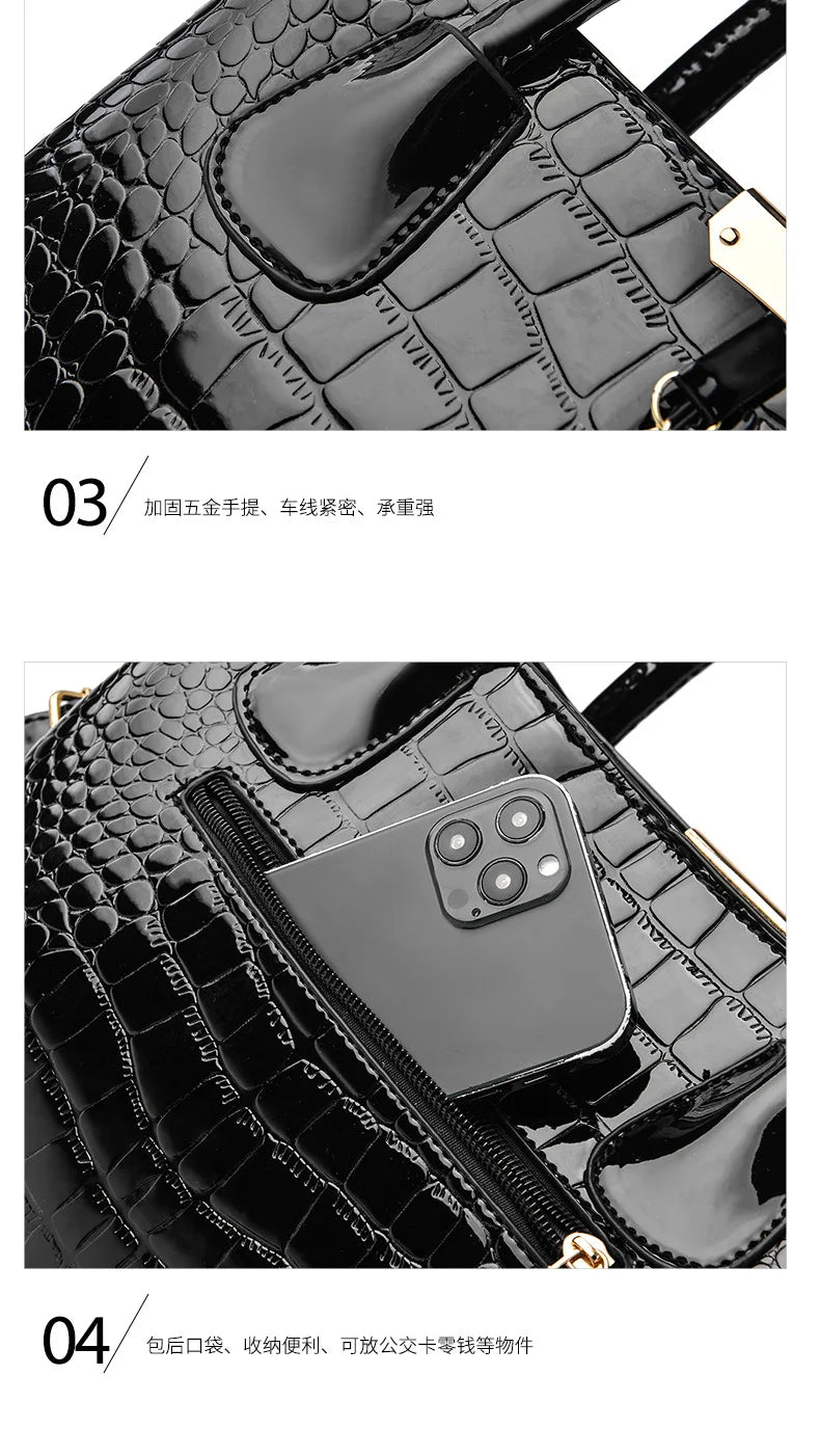 Luxury Designer Shoulder Crossbody Bags for Women Fashion High Quality Bright Leather Ladies Purses and Handbags Wallets Ssc