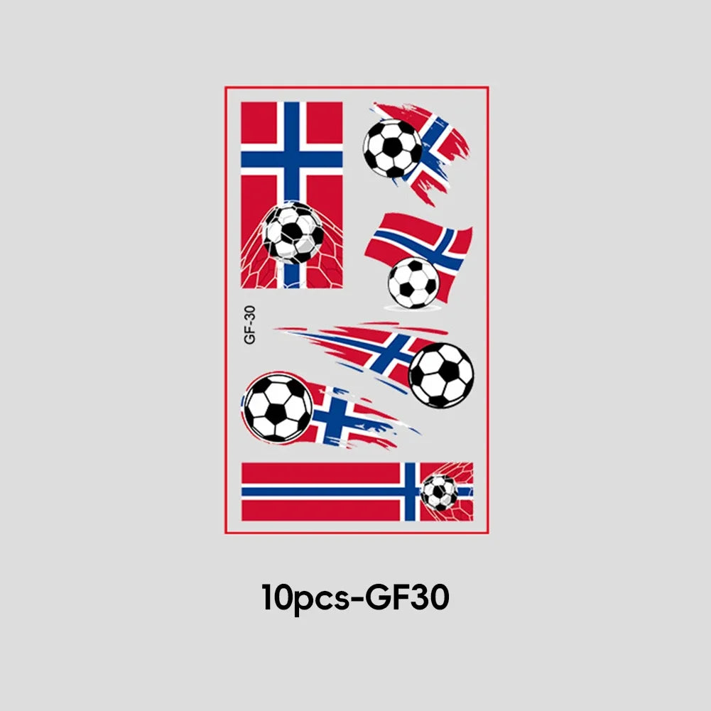 2026 Football Fan National Flag Face Stickers - ملصقات وجه بأعلام الدول لمشجعي كرة القدم 2026