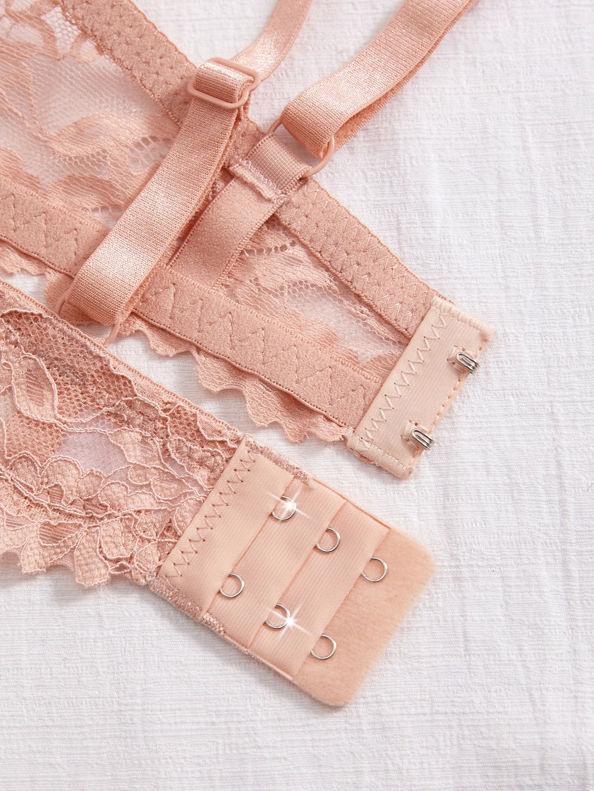 5Pcs/Set Women's Floral Lace Bra Elegant Skin-Friendly Push Up Bra Breathable Comfort Underwire Support Anti-Sagging Lingerie