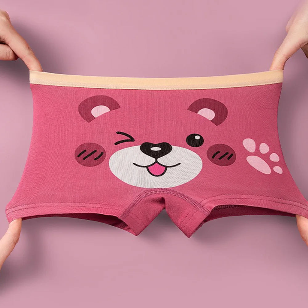 4pcs/Lot Kids Girl Underwear Set Girls Cotton Cute Printing Briefs Boyshorts Comfortable Safety Panties Children Cartoon Clothes