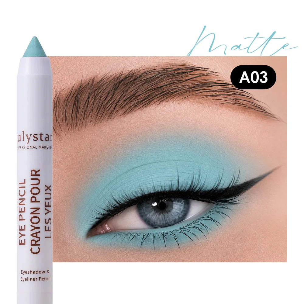 18colors Eyeshadow Stick Matte Shimmer Multi-color Waterproof High Pigmented Eyeshadow Pencil Crayon Makeup Tool Eye Cosmetics