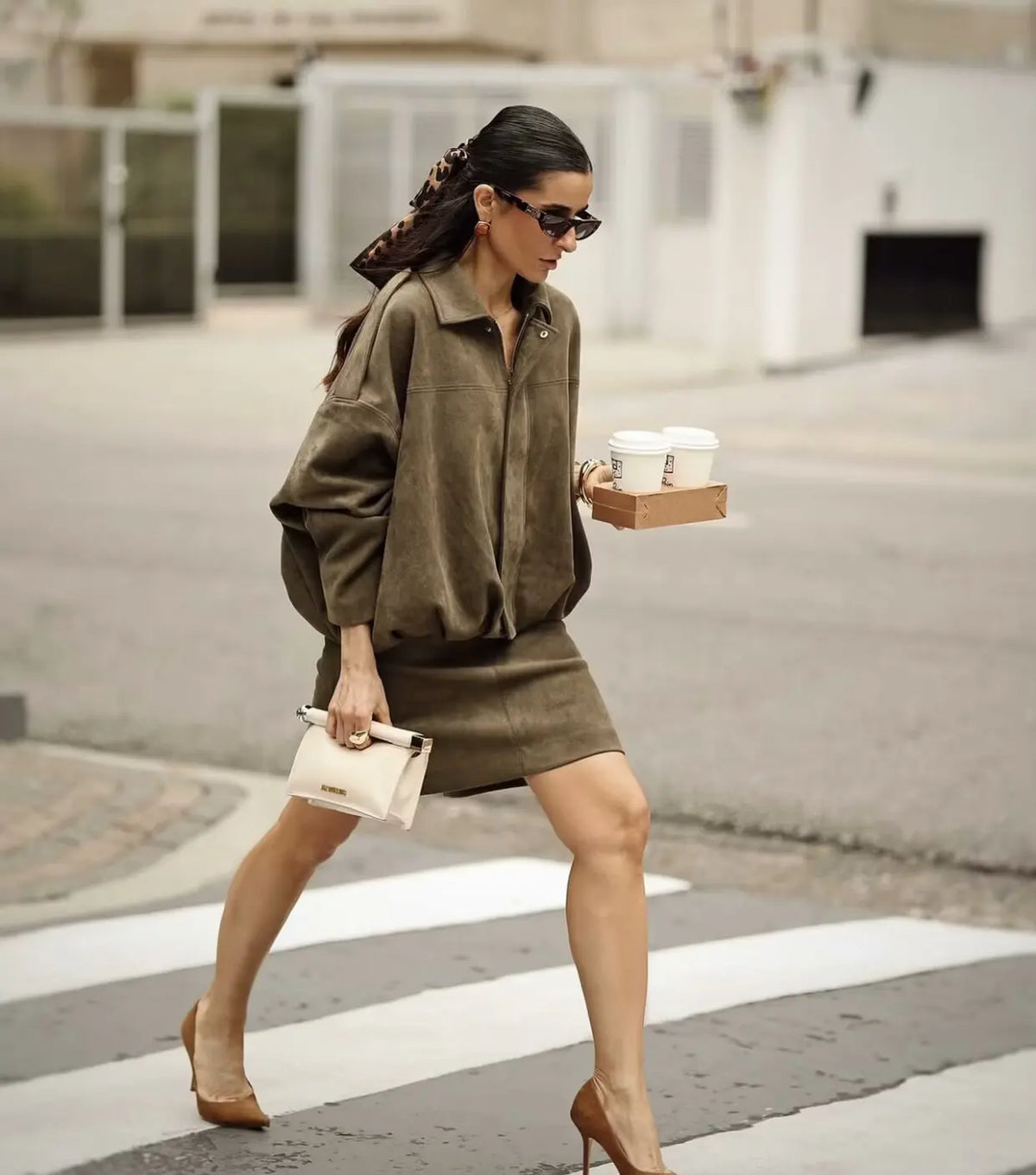 Vintage Suede Texture Bomber Jackets Women's Long Sleeve Loose Coats New Causal Autumn Winter Female Outerwear