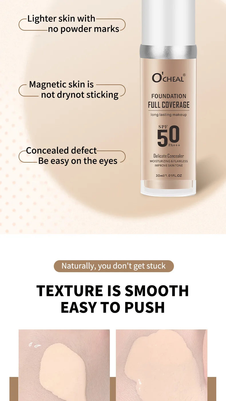 Color Changing Liquid Foundation Concealer Face Base Primer Cosmetics Long-Lasting,Moisturizing BB Cream Base Make-up for women
